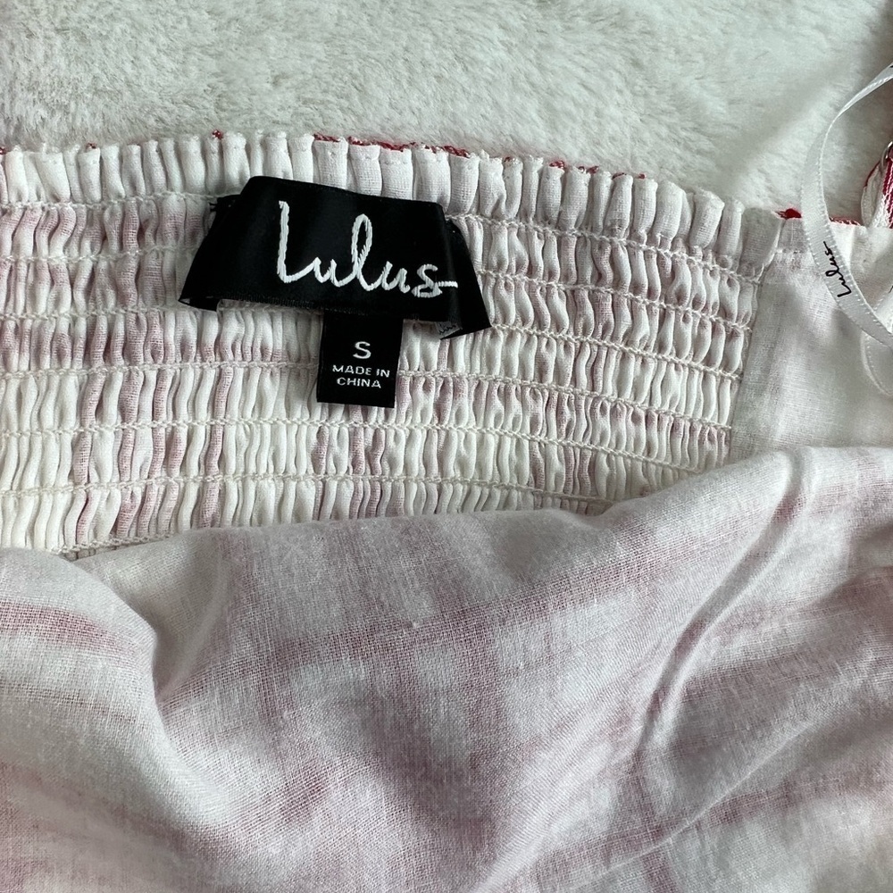 Lulu's Plaid Crop Top and Midi Skirt set Size Small - Picture 7 of 8